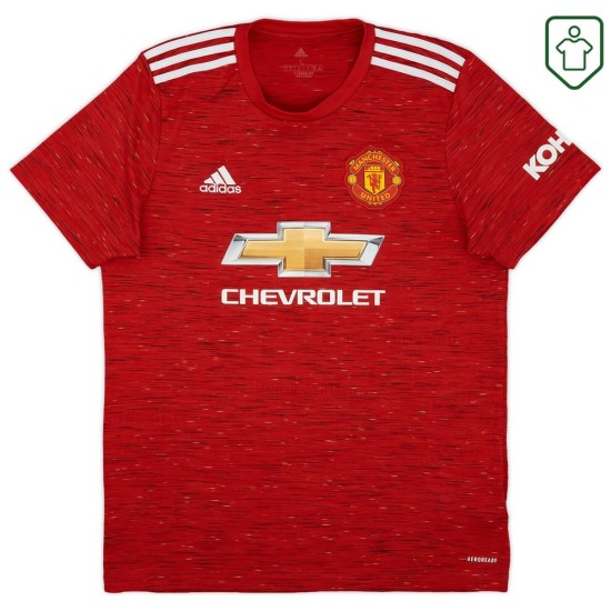 Men's Manchester United 2020/21 Home Retro Shirt B. Fernandes #18 Men's Manchester United 2020/21 Home Retro Shirt B. Fernandes #18