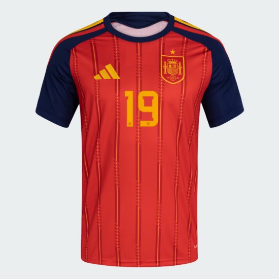 Men's Spain 2026 Home Authentic World Cup Shirt LAMINE YAMAL #19