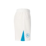 Men's Napoli 2024/25 Home Shorts - White/Sky Blue Men's Napoli 2024/25 Home Shorts - White/Sky Blue
