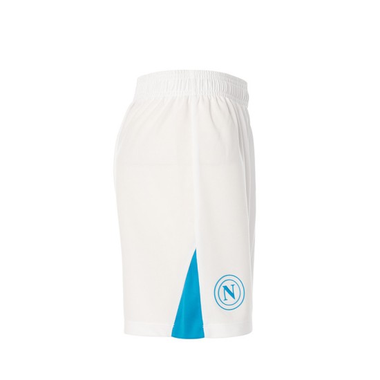 Men's Napoli 2024/25 Home Shorts - White/Sky Blue Men's Napoli 2024/25 Home Shorts - White/Sky Blue