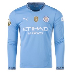 Women's RODRIGO Manchester City 2024/25 Home Long Sleeved Shirt Women's RODRIGO Manchester City 2024/25 Home Long Sleeved Shirt