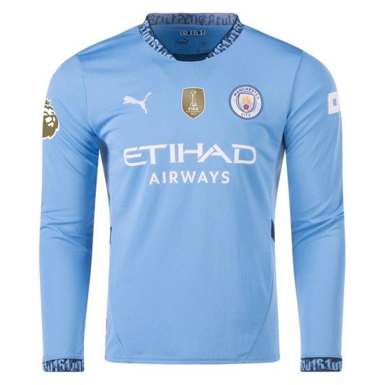 Women's RODRIGO Manchester City 2024/25 Home Long Sleeved Shirt Women's RODRIGO Manchester City 2024/25 Home Long Sleeved Shirt
