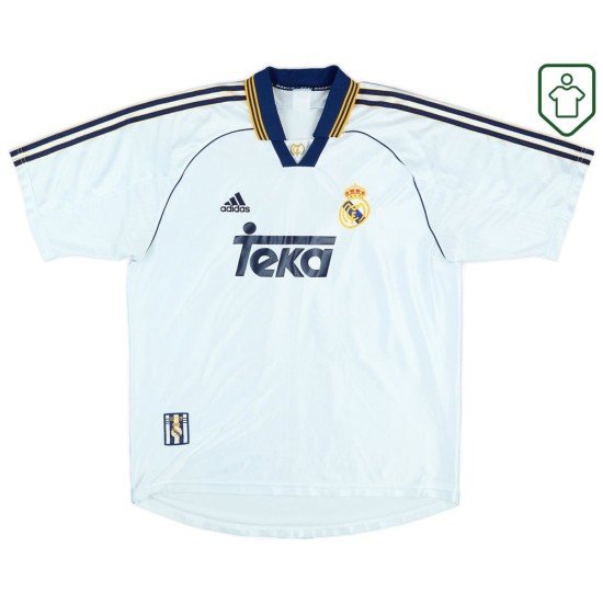 Men's Real Madrid 1998/00 Home Retro Shirt Raul #7 Men's Real Madrid 1998/00 Home Retro Shirt Raul #7