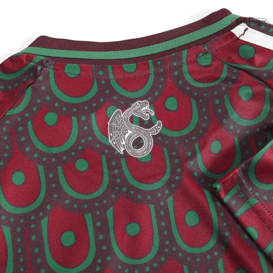 Kid's Mexico Home Jersey+Shorts Copa America 2024 Kid's Mexico Home Jersey+Shorts Copa America 2024