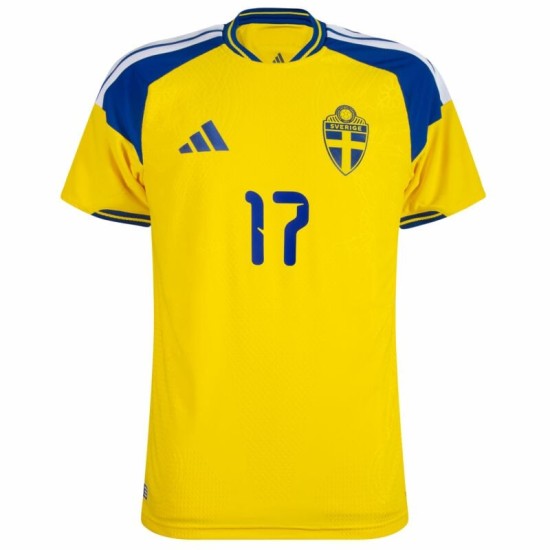 Women's Sweden 2026 Home Authentic World Cup Shirt GYÖKERES #17
