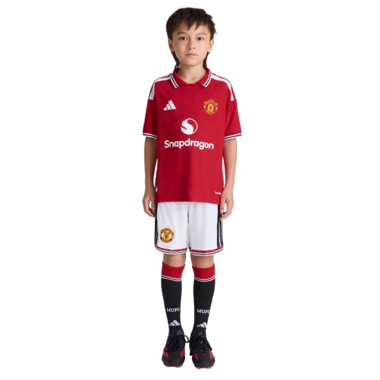 Kid's Manchester United 2026/27 Home Shorts - White