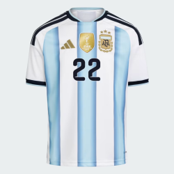 Kid's Argentina 2026 Home Authentic World Cup Shirt L. MARTÍNEZ #22