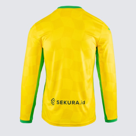Men's Norwich City 2024/25 Home Long Sleeve Shirt