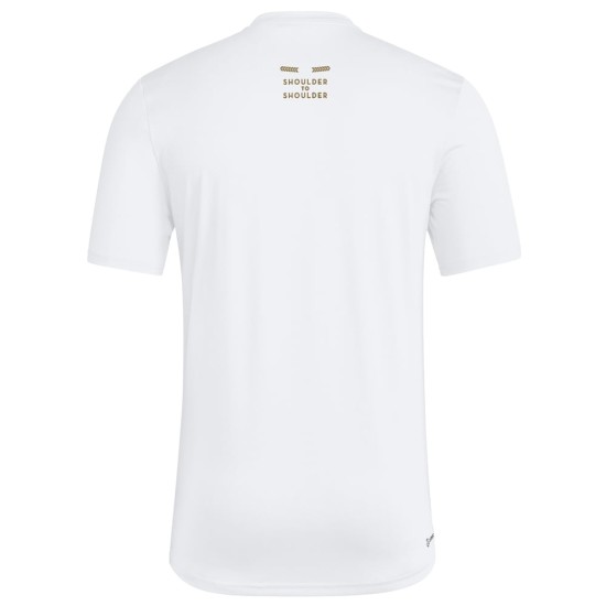 Women's Los Angeles FC 2025 Third Hook AEROREADY Shirt - White Women's Los Angeles FC 2025 Third Hook AEROREADY Shirt - White