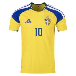 Men's Sweden 2026 Home Authentic World Cup Shirt IBRAHIMOVIĆ #10