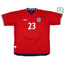Men's England 2002/04 Away Retro Shirt Rooney #23 Men's England 2002/04 Away Retro Shirt Rooney #23