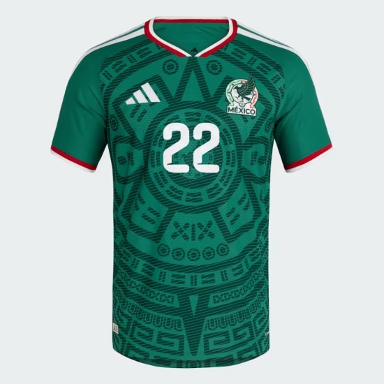 Kid's Mexico 2026 Home Authentic World Cup Shirt H. LOZANO #22