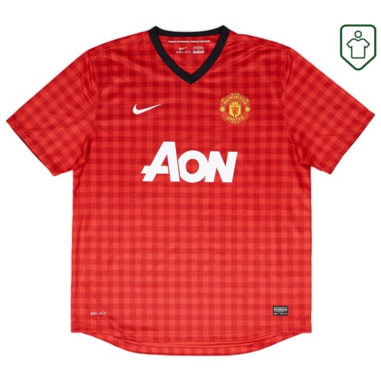 Men's Manchester United 2012/13 Home Retro Shirt Rooney #10 Men's Manchester United 2012/13 Home Retro Shirt Rooney #10