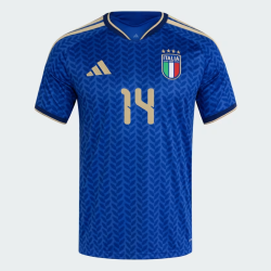 Kid's Italy 2026 Home Authentic World Cup Shirt CHIESA #14