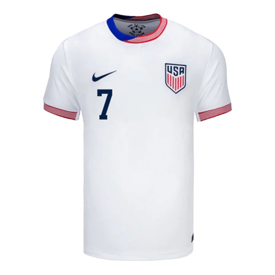 Giovanni Reyna #7 USMNT Home Jersey Copa America 2024