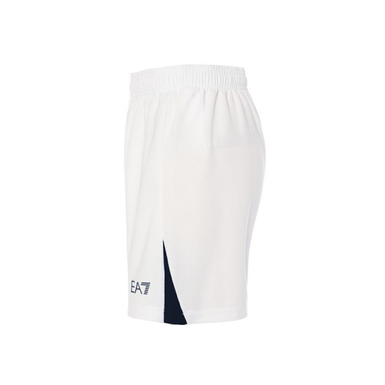 Men's Napoli 2024/25 Home Shorts - White/Navy Blue Men's Napoli 2024/25 Home Shorts - White/Navy Blue