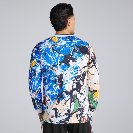 Kid's Manchester United 2025/26 Stone Roses Long Sleeve Shirt