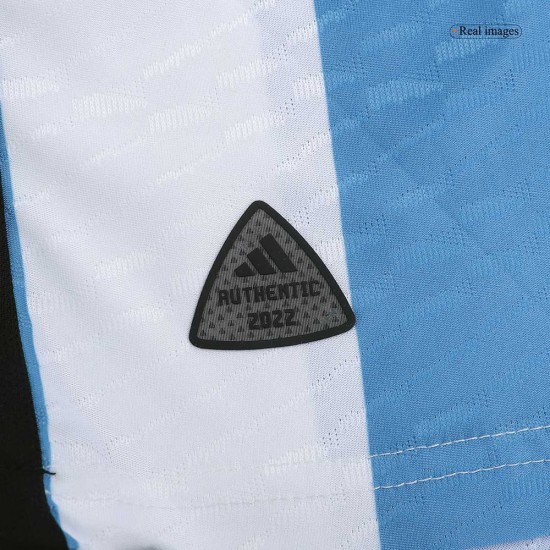Argentina Champions Player Version Home Jersey World Cup 2022 - 3 Stars