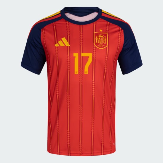 Kid's Spain 2026 Home Authentic World Cup Shirt WILLIAMS JR. #17 Kid's Spain 2026 Home Authentic World Cup Shirt WILLIAMS JR. #17