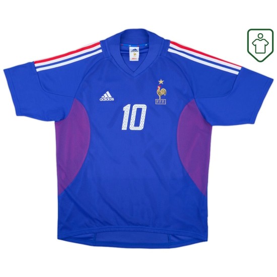 Men's France 2002/04 Home Retro Shirt Zidane #10 Men's France 2002/04 Home Retro Shirt Zidane #10