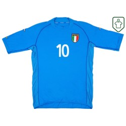 Men's Italy 2002 Home Retro Shirt Totti #10