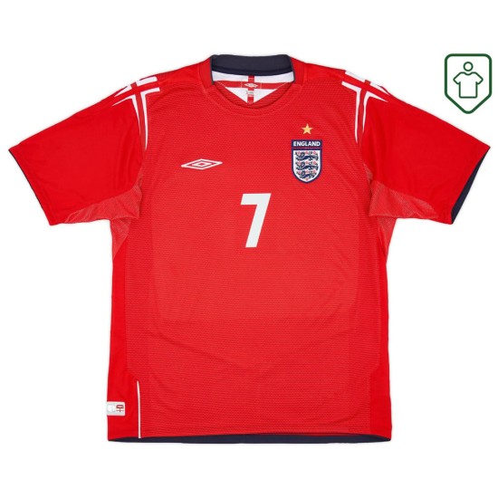 Men's England 2004/06 Away Retro Shirt Beckham #7 Men's England 2004/06 Away Retro Shirt Beckham #7