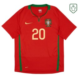 Men's Portugal 2008/10 Home Retro Shirt Deco #20