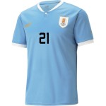 Edinson Cavani #21 Uruguay Home Jersey World Cup 2022 Edinson Cavani #21 Uruguay Home Jersey World Cup 2022