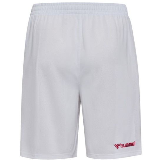 Men's Denmark 2026 Home World Cup Shorts - White Men's Denmark 2026 Home World Cup Shorts - White