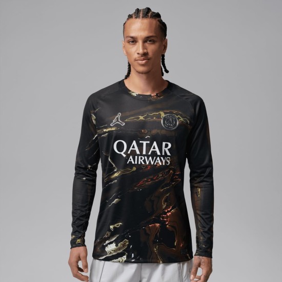 Men's PSG 2025/26 Jordan Night Edition Long Sleeve Shirt