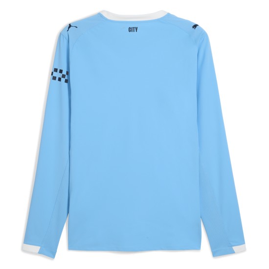 Women's Manchester City 2025/26 Home Long Sleeve Shirt Women's Manchester City 2025/26 Home Long Sleeve Shirt