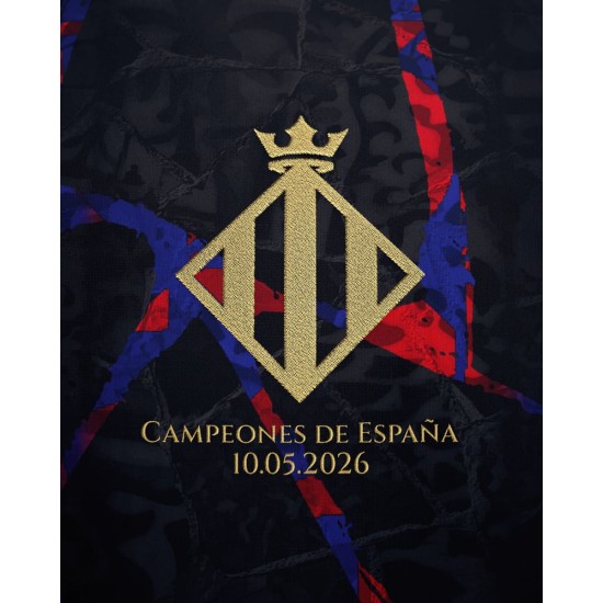 Women's FC Barcelona 2026 Spanish Champions Shirt - Black
