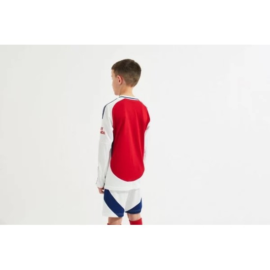 Kid's Arsenal 2024/25 Home Long Sleeve Shirt Kid's Arsenal 2024/25 Home Long Sleeve Shirt