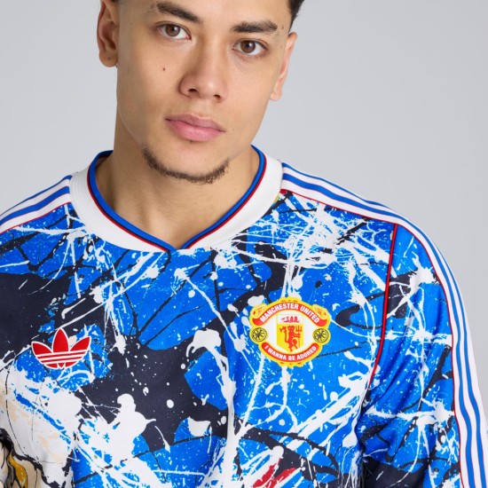 Kid's Manchester United 2025/26 Stone Roses Long Sleeve Shirt