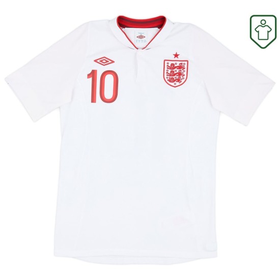 Men's England 2012/13 Home Retro Shirt Rooney #10 Men's England 2012/13 Home Retro Shirt Rooney #10