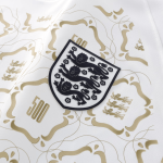 Men's England Lionesses 500th Anniversary Pre Match Shirt - White Men's England Lionesses 500th Anniversary Pre Match Shirt - White