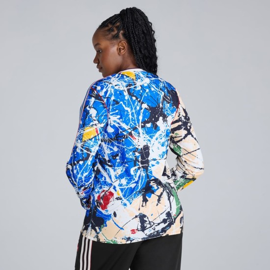 Women's Manchester United 2025/26 Stone Roses Long Sleeve Shirt Women's Manchester United 2025/26 Stone Roses Long Sleeve Shirt