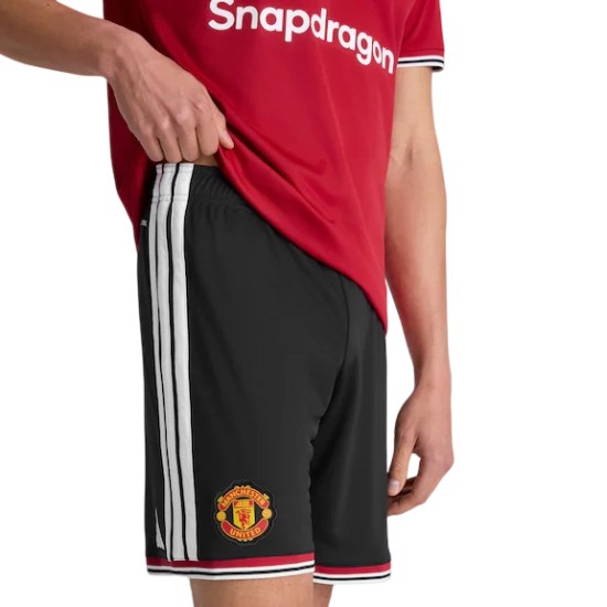 Kid's Manchester United 2026/27 Home Shorts - Black