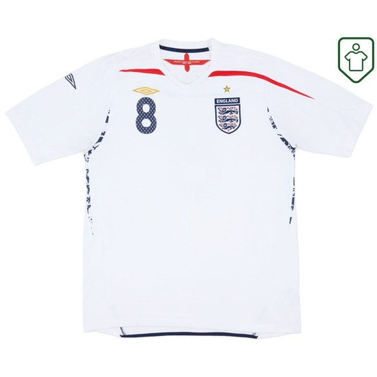 Men's England 2007/09 Home Retro Shirt Lampard #8