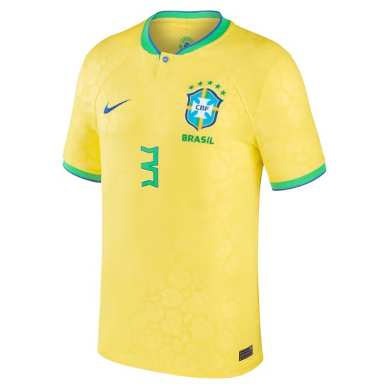 Kid's T.SILVA Brazil 2022/23 Home Shirt