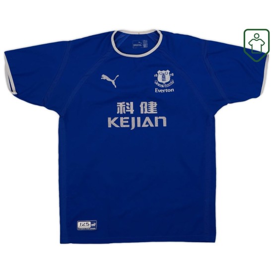 Men's Everton 2003/04 Home Retro Shirt Gravesen #16