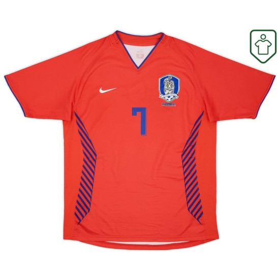 Men's South Korea 2006/08 Home Retro Shirt Jisung #7 Men's South Korea 2006/08 Home Retro Shirt Jisung #7
