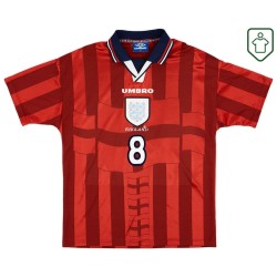 Men's England 1997/99 Away Retro Shirt Gascoigne #8