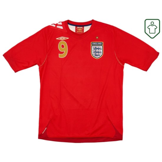 Men's England 2006/08 Away Retro Shirt Rooney #9