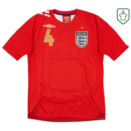 Men's England 2006/08 Away Retro Shirt Gerrard #4