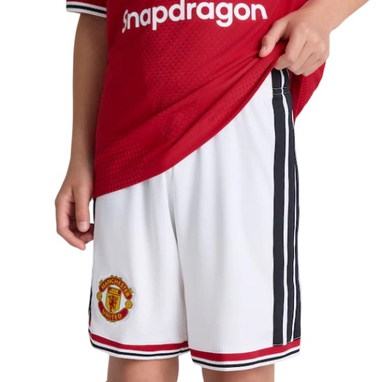 Kid's Manchester United 2026/27 Home Shorts - White