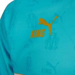 Women's OM Retro King Shirt #9  - Blue