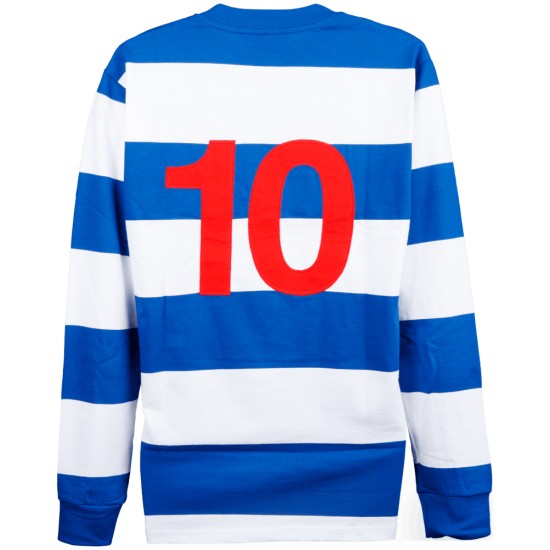 Men's Queens Park Rangers 1975/76 Home Retro Long Sleeve Shirt #10