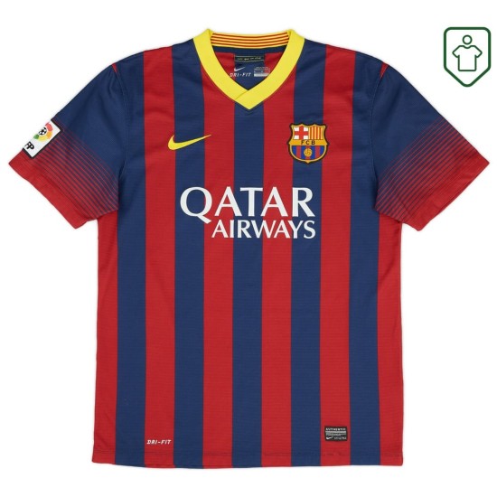 Men's FC Barcelona 2013/14 Home Retro Shirt Messi #10 Men's FC Barcelona 2013/14 Home Retro Shirt Messi #10