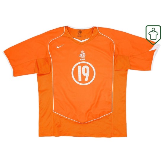 Men's Netherlands 2004/06 Home Retro Shirt Robben #19 Men's Netherlands 2004/06 Home Retro Shirt Robben #19
